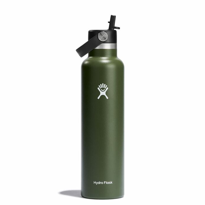 24 oz Standard Mouth w/ Flex Straw Cap - Olive V9