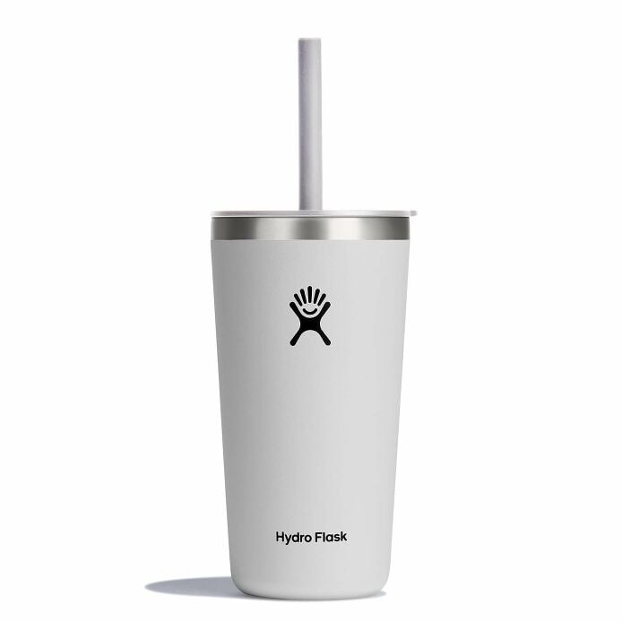 20 oz All Around™ Tumbler with Straw Lid - White V4